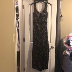 Black/nude dress